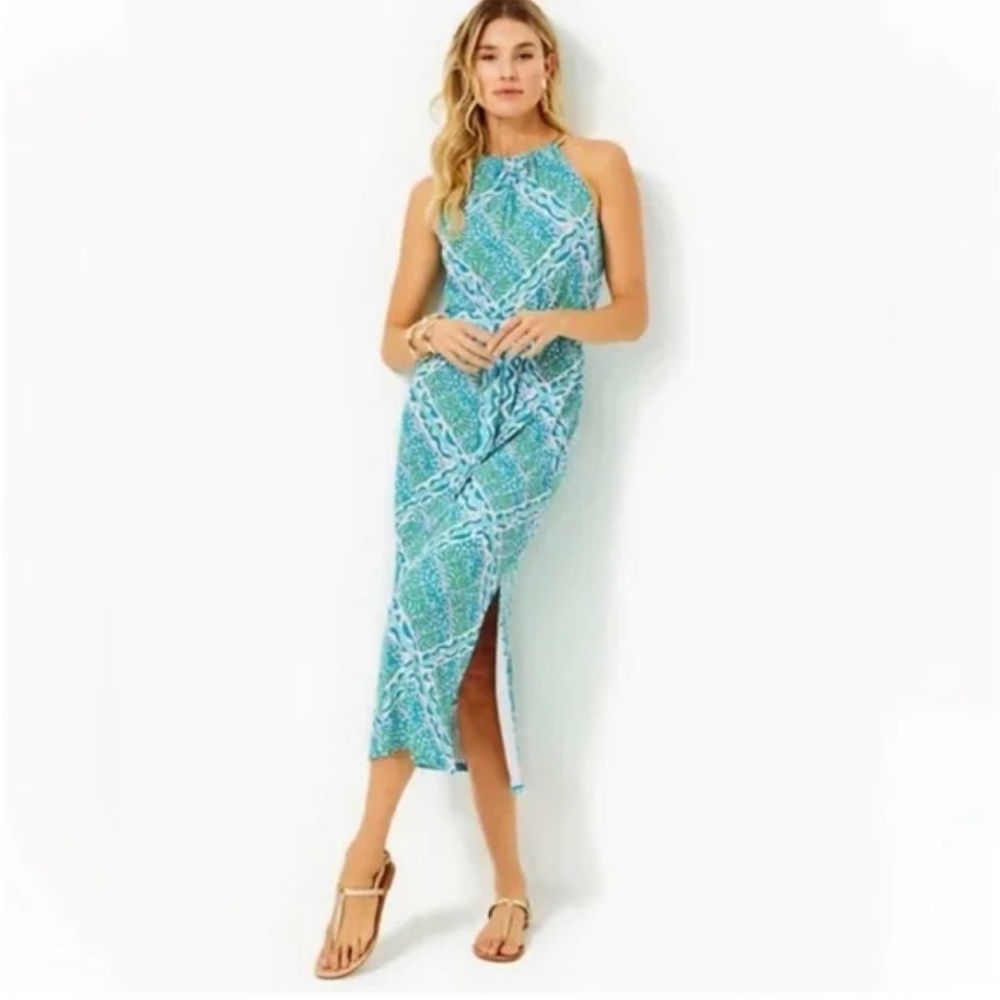 NWT- Never worn Bingham Halter Midi
Dress
